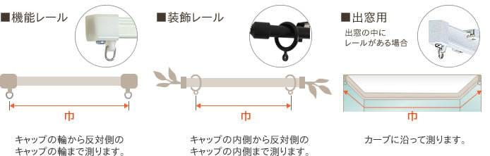 カーテンの巾を測る